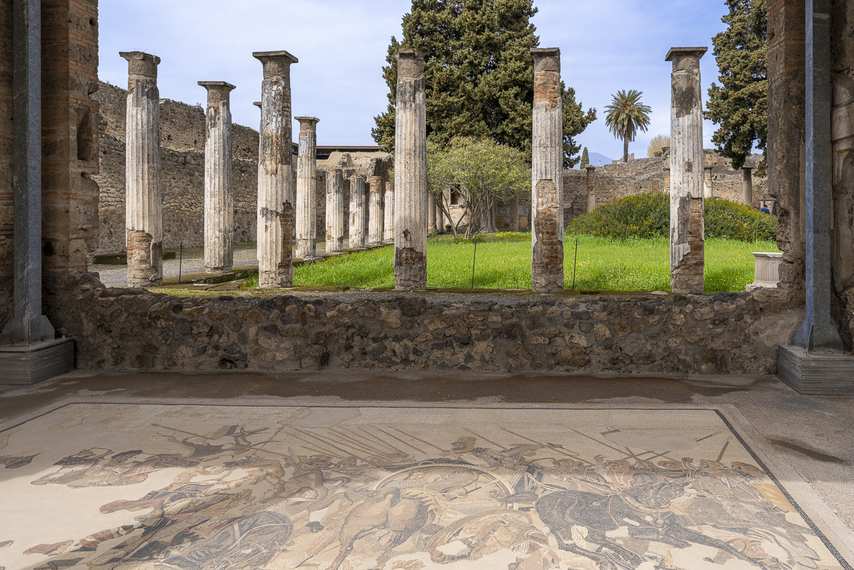 Mosaïque de la bataille d’Issos dans la Maison du Faune